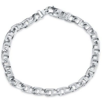 Pompeii3 Men's Marine Link 14k Gold (16gram) or Platinum (26gram) 6mm Bracelet 8.5"