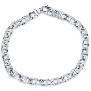 Pompeii3 Men's Marine Link 14k Gold (16gram) or Platinum (26gram) 6mm Bracelet 8.5" - 1 of 4