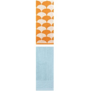 REGALWOVEN Cotton Geometric Absorbent Soft Decorative Hand Towel for Bathroom Hand Face Gym Spa 14" x 30"/13" x 29" 2 Pcs - 1 of 4