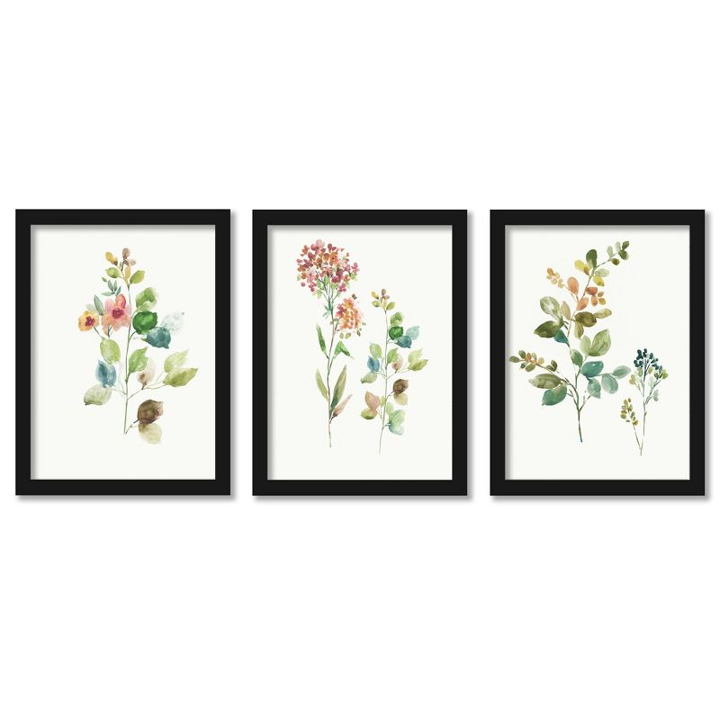 Americanflat Botanical Minimalist (Set Of 3) Flower Market By Pi Creative Art Framed Triptych Wall Art Set, 1 of 5