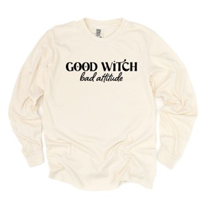 Simply Sage Market Good Witch Bad Attitude Garment Dyed Long Sleeve - 1 of 4