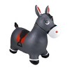 BounceZiez Inflatable Bouncy Ride On Hopper with Pump - Gray Horse - 3 of 4