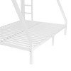 TopComfy Beds Metal Twin over Full Bunk Bed Saving Noise Reduced No Box Spring Needed Teens Bed for Bedroom, White, 56.7"*64.6"*79.37" - 4 of 4
