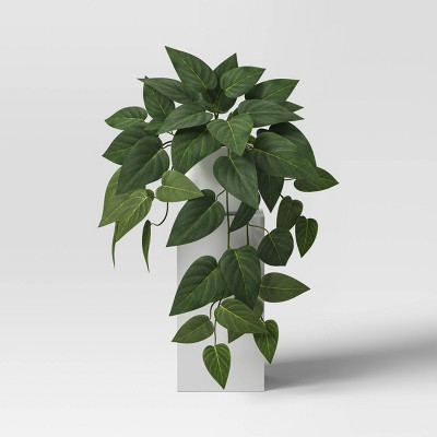 Artificial Philodendron Plant in Modern Ceramic Pot - Threshold&#8482;