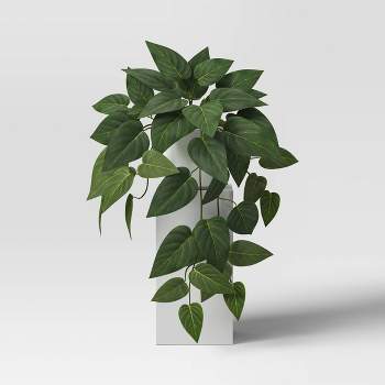 Artificial Philodendron Plant in Modern Ceramic Pot - Threshold™