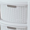3 Drawer Rolling Cart White - Inval - 3 of 3