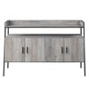 Vynxaria Modern Gray Oak & Black TV Stand, Max TV Size 50 in. - 3 of 4