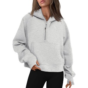 Womens Hoodies Fleece Fall Fashion Outfits Workout Sweatshirts Winter Jackets Oversized Pullover Tops Clothes 2025 - 1 of 3