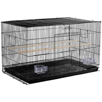 Yaheetech 30" Bird Cage Flight Cage with Slide-Out Tray and Wood Perches