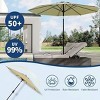10FT Heavy Duty Patio Umbrella, 8-Rib Steel Frame with Easy Crank & Tilt, Waterproof Sunshade for Outdoor Table & Poolside - 3 of 4