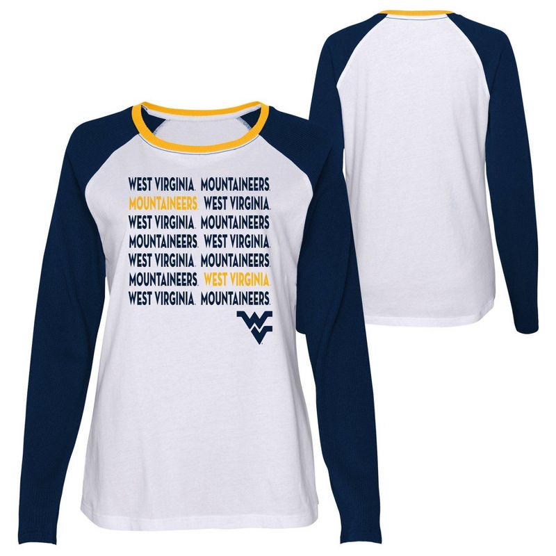 NCAA West Virginia Mountaineers Girls&#39; Long Sleeve T-Shirt, 1 of 4