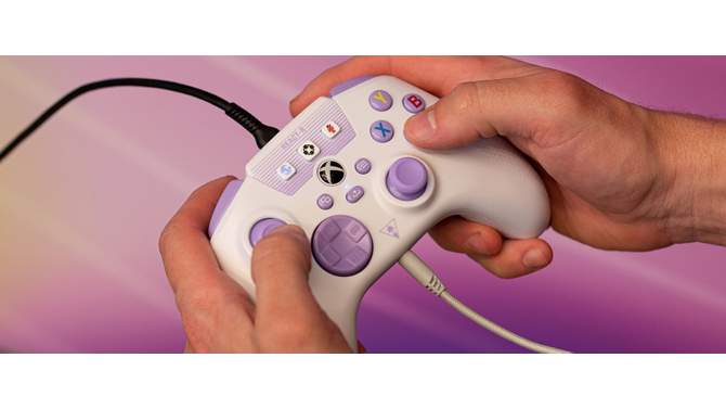 Turtle Beach REACT-R Wired Controller for Xbox Series X|S/Xbox One - White/Purple, 2 of 16, play video