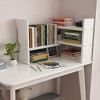 Desktop Bookshelf, Wooden Desktop Display Shelf, Desktop Organizer, Countertop Storage Shelf, Expandable - 3 of 4