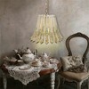 Rustic Pendant Light with Distressed White and Green Finish, Vintage-Inspired Hanging Lamp Shade, 1pc - 3 of 4