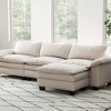 117.7" Luxury Velvet Upholstery L-Shaped Sectional Sofa with Ottoman - 4 of 4