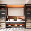 Rectangular Framed Tempered Glass Wall-Mounted Bathroom Vanity Mirror - 3 of 4