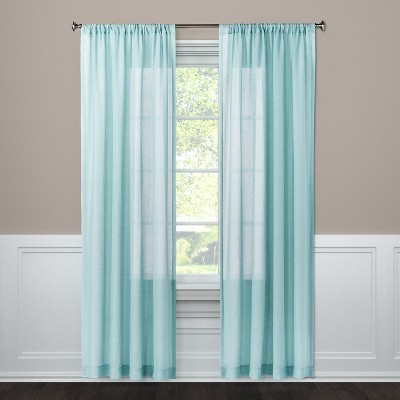 108"x54" Sheer Curtain Panel Blue - Threshold™