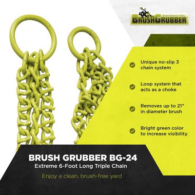 Extreme 6-Foot Green Steel Triple Chain Shrub and Clump Grubber