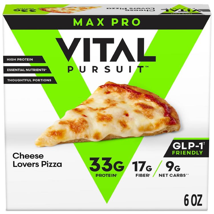 Vital Pursuit High Protein Frozen Cheese Lovers Thin Crust Pizza - 6oz, 1 of 6