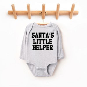 The Juniper Shop Santa's Little Helper Words Baby Long Sleeve Bodysuit - 1 of 3