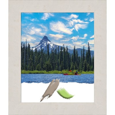 Amanti Art Rustic Plank White Picture Frame