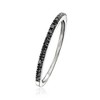 Pure Collection by Ross-Simons 0.15 ct. t.w. Black Diamond Anniversary Ring in Sterling Silver - 3 of 4