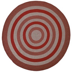 Newport Braid Collection 100% Polypropylene Stripe Pattern Reversible Indoor Utility Rug - Better Trends - 1 of 3