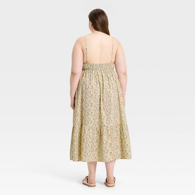 Женские платья Universal Thread Women's Pullover Maxi A-Line Dress - Universal Thread™ Yellow/Green Floral XXL — фото 2