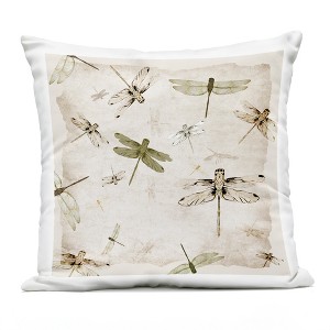 Stupell Industries Vintage Grace Dragonflies Outdoor Decorative Throw Pillow, 18 x 18 - 1 of 3