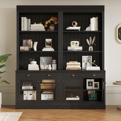 Sapphtopaz Modern Bookcase with Open Shelves, Display Storage Bookshelf for Living Room, Home Office