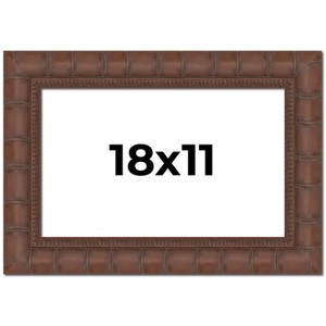 PosterPalooza | 18x11 Wide Bamboo Picture Frame, UV Acrylic, 4 Finishes - Brown, Black, Silver, and Natural - 1 of 4