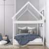 Costway Twin House Bed Wood Frame w/ Roof for Kids Toddler No Box Spring - image 3 of 4