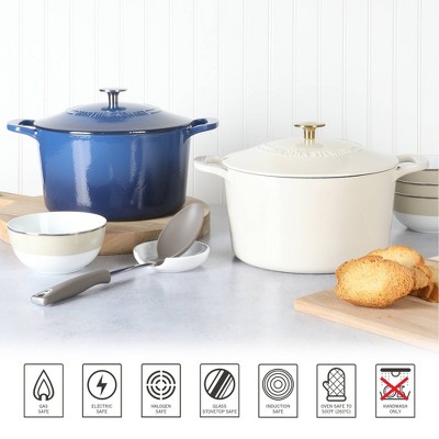 Classic Blue 7-Quart Enameled Cast Iron Dutch Oven