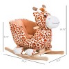 SEVOBAL Toy Vehicles Giraffe Rocking Horse Plush Ride-On with Sound and Safety Belt for Toddlers, Brown, 23.5"*12.5"*19.8" - 3 of 4
