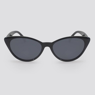 Women's Plastic Cat Eye Sunglasses - A New Day™ Black