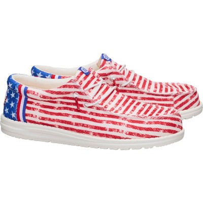 HEYDUDE Men Wally Americana Mesh, 4thof July Patriotic Shoes , American Flag, M9 — фото 2