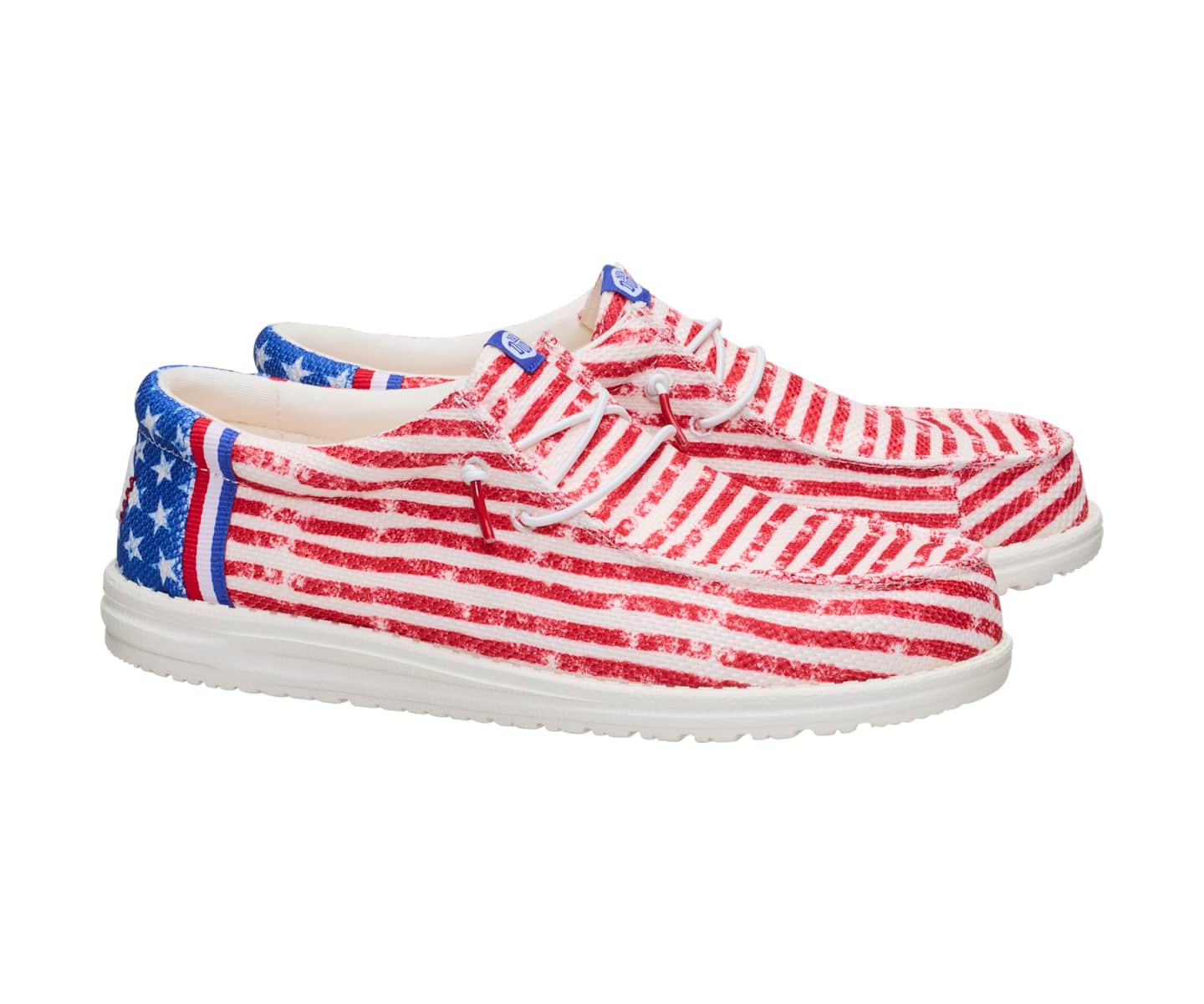 Кроссовки HEYDUDE Men Wally Americana Mesh, 4thof July Patriotic Shoes, American Flag, M9 — фото 2