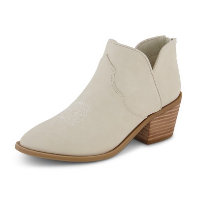 CUSHIONAIRE Women's Rodeo Western Ankle Boot +Memory Foam, Wide Widths Available