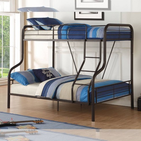 79" Twin/Full Bunk Bed Cairo Loft and Bunk Bed Sandy Black - Acme Furniture: Metal Frame, No Box Spring Needed - image 1 of 4