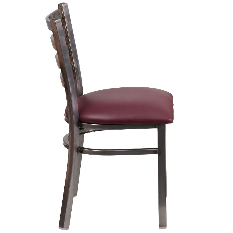 Flash Furniture Clear Coated Ladder Back Metal Restaurant Chair, 5 of 8