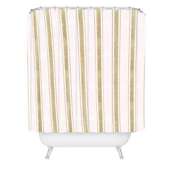 Holli Zollinger Aegean Jute Striped Shower Curtain Brown - Deny Designs