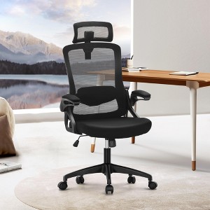 Captiva Designs Ergonomic Office Chair Adjustable Height & Armrest Swivel Chair, Black - 1 of 4