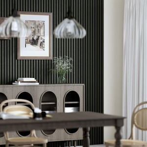 4 Pcs 23.6 Inch X23.6 Inch Sound-Absorbing And Soundproof Panels, Used As Wooden Strip Wall Panels For Interior Wall Decoration - 1 of 4