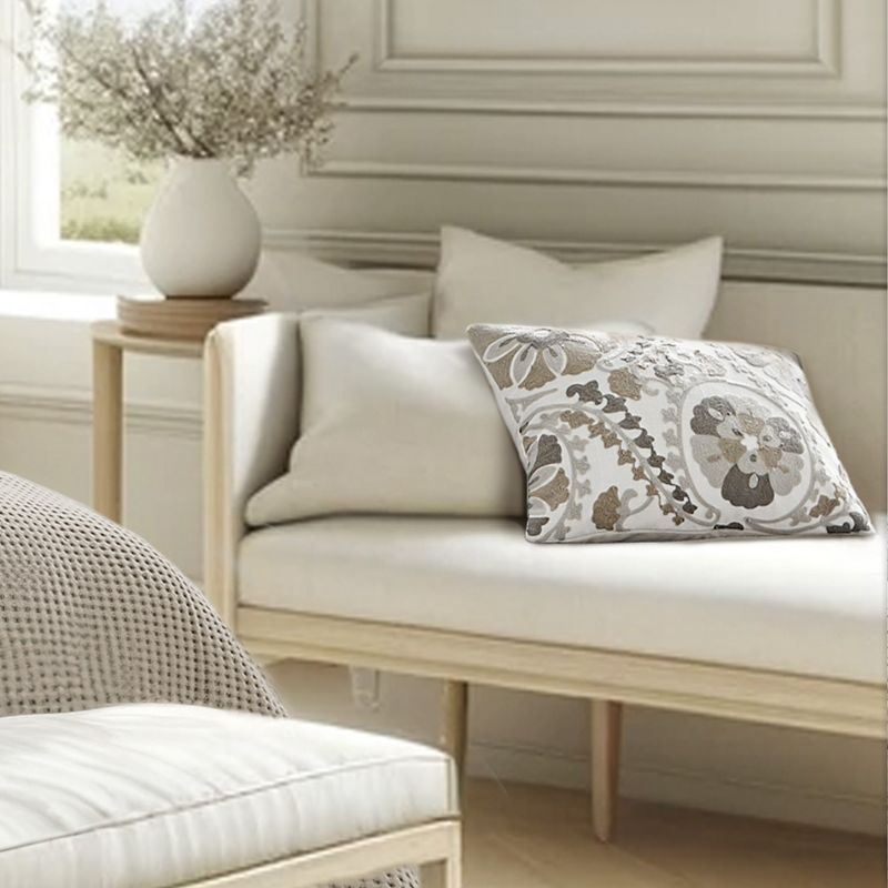 Mills - Crewel Suzani Decorative Pillow - Levtex Home, 4 of 5