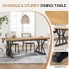 Okak Rustic Wood Large Rectangular Dining Table with X-Trestle Metal Legs,Long Modern Kitchen Dinner Table for Dining Room,Family Meals - 4 of 4