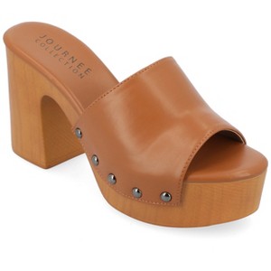 Journee Collection Womens Veda Platform Clog Open Toe Sandals - 1 of 4