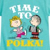 Girls' - Peanuts - Time To Polka Fitted Short Sleeve Graphic T-Shirt - 2 of 4