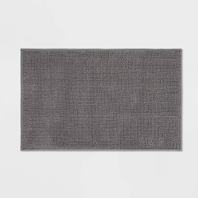 Mind Reader 23.5-in x 15.25-in Grey Foam Bath Mat in the Bathroom Rugs &  Mats department at