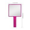 VEYES Handheld Makeup Eyelash Mirror Single-Sided with Handle for Salon Barber Grooming Vanity Travel 4.53" x 8.62" Magenta - 4 of 4