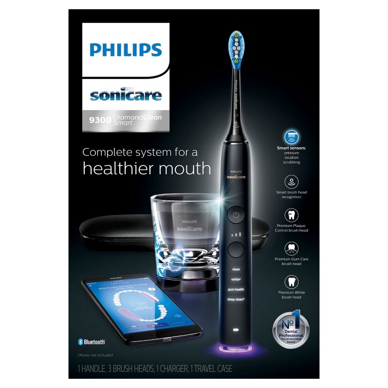 Philips Sonicare DiamondClean Smart Black 9300 Toothbrush, 6 of 9